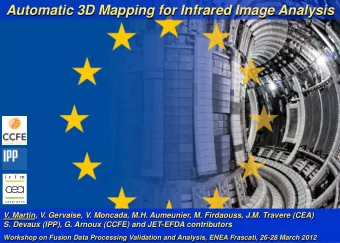 Automatic 3D Mapping for Infrared Image Analysis  i  i  r  r  f  f  m  m  c  c  a  a  d  d  a  a  r