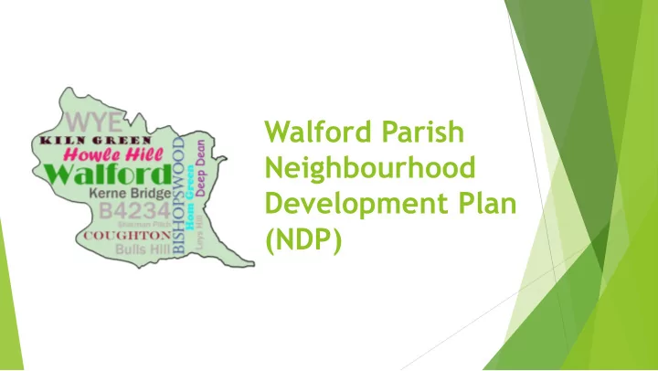 walford parish neighbourhood development plan ndp agenda
