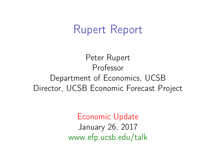 rupert report
