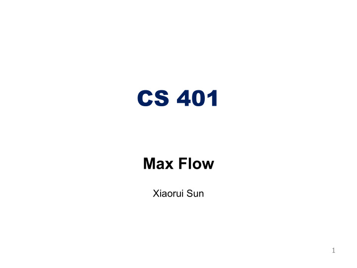 cs 401