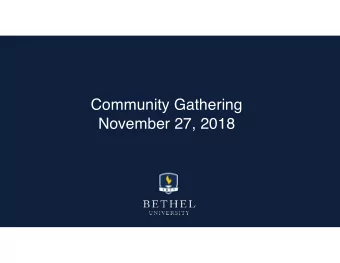 Community Gathering  November 27, 2018  Cabinet Criteria to Evaluate Working  Group Recommendations