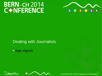 Dealing with Journalists  Italo Vignoli  1  LibreOffice Bern 2014 Conference Presentation  Media