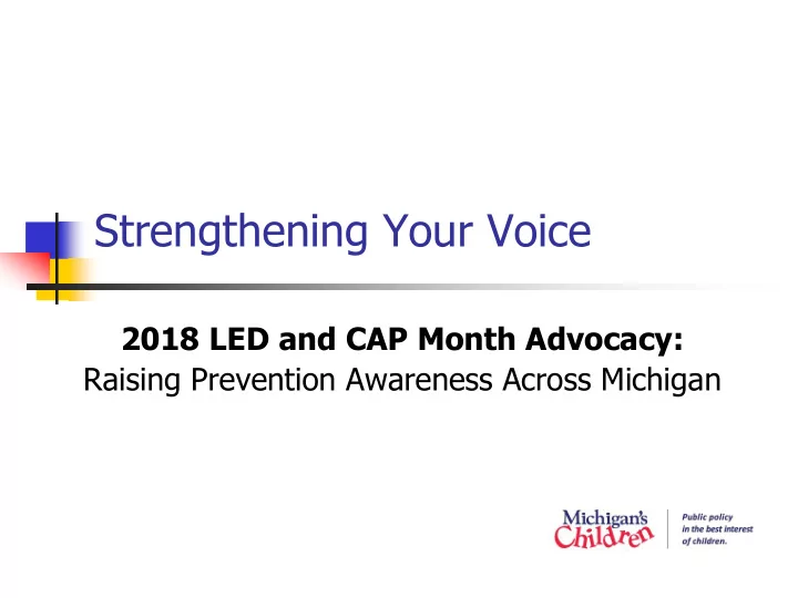strengthening your voice