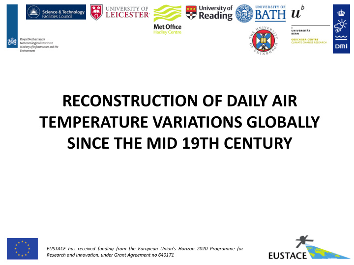 reconstruction of daily air temperature variations