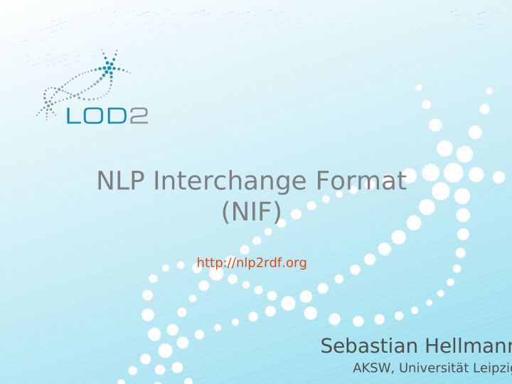 nlp interchange format nif