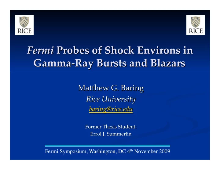 fermi symposium washington dc 4 th november 2009 abdo et