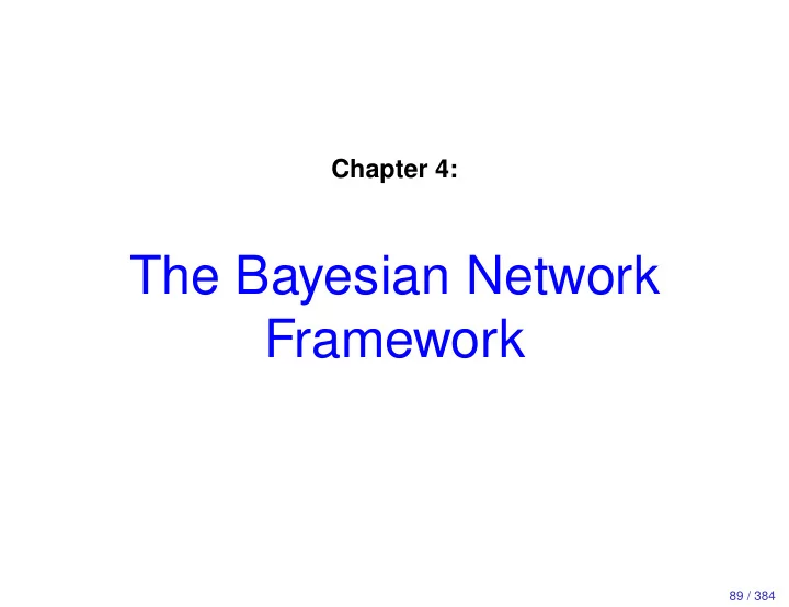 the bayesian network framework