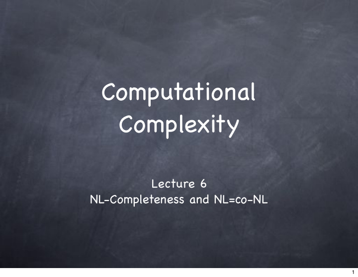 computational complexity