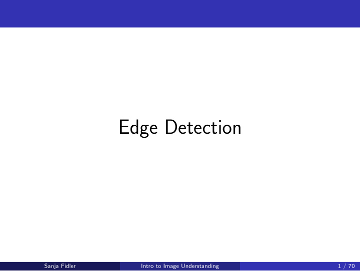 edge detection