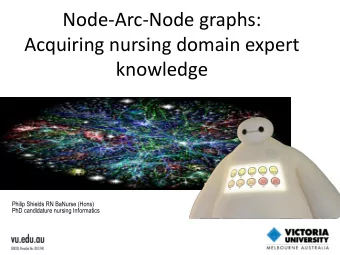 knowledge  Philip Shields RN BaNurse (Hons)  PhD candidature nursing Informatics  The problem  Is