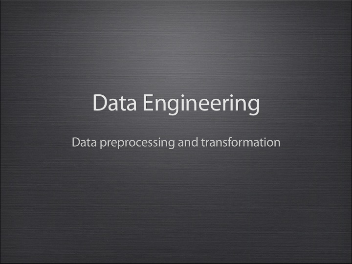 data engineering