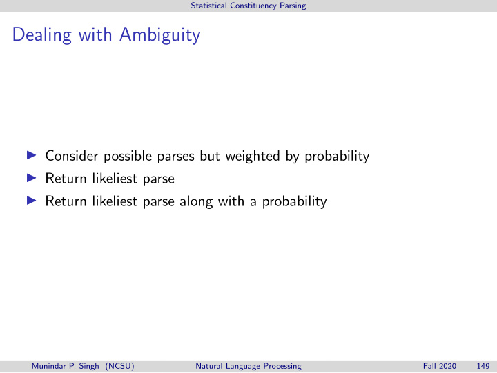 dealing with ambiguity