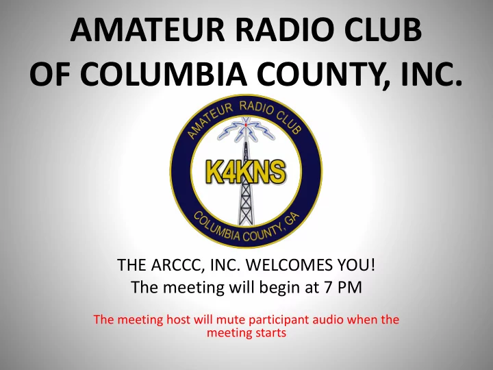 amateur radio club