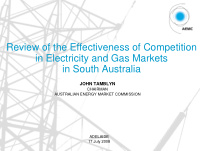 review of the effectiveness of competition in electricity