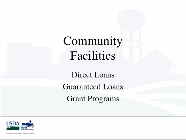 community facilities