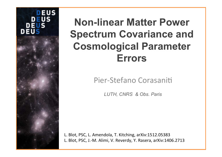 non linear matter power spectrum covariance and
