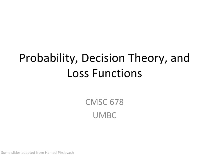 probability decision theory and
