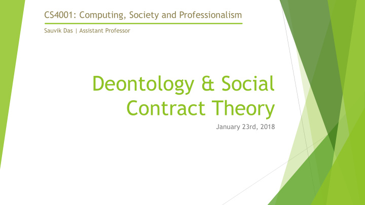 deontology social contract theory