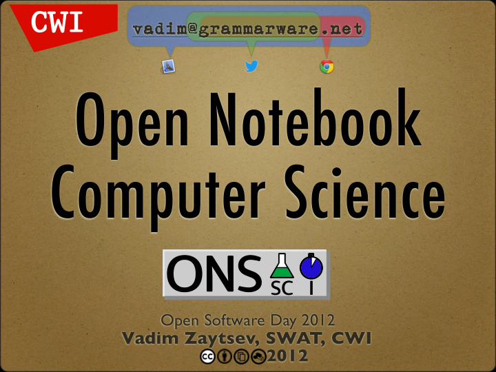 open notebook computer science