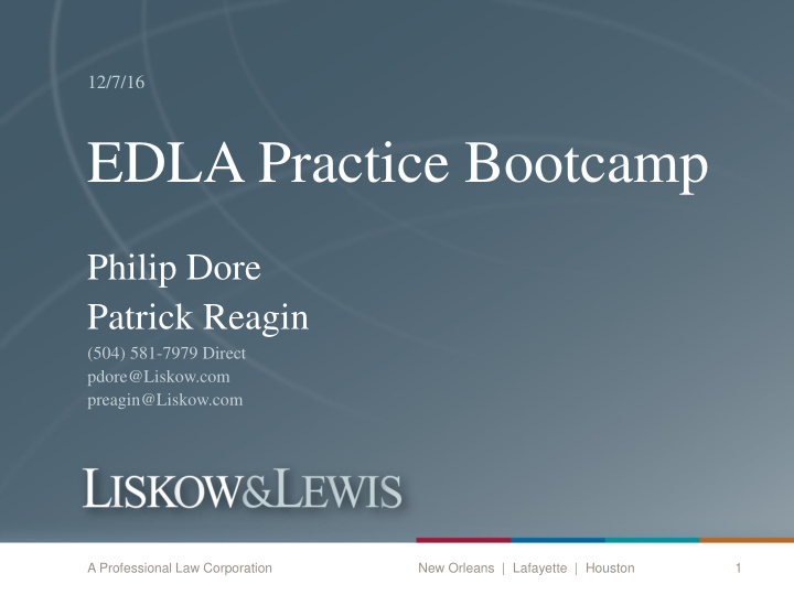 edla practice bootcamp