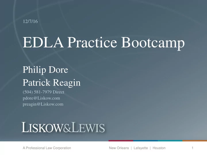edla practice bootcamp