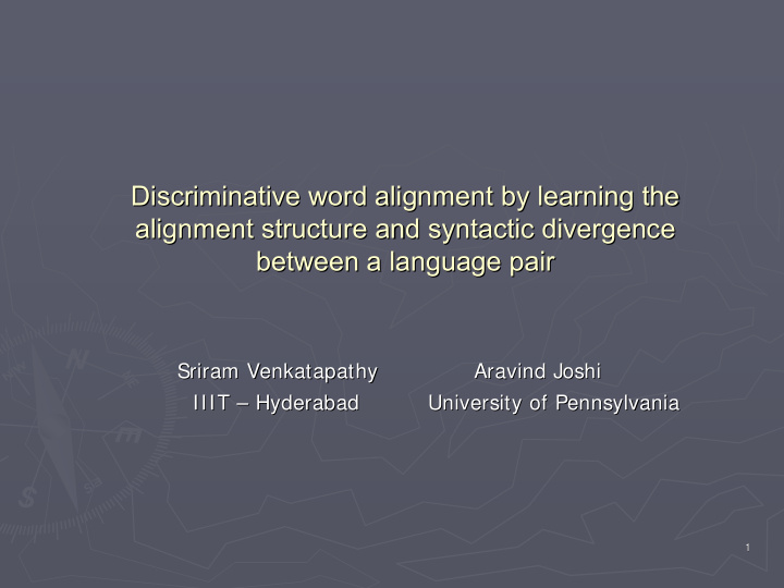 discriminative word alignment by learning the