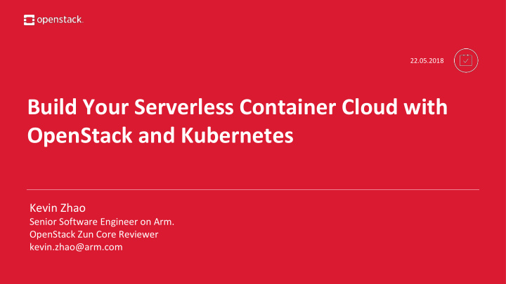 build your serverless container cloud with