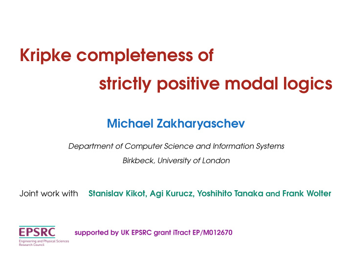 kripke completeness of strictly positive modal logics