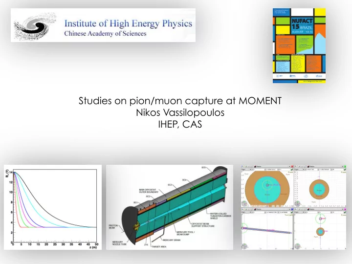 studies on pion muon capture at moment nikos