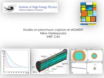Studies on pion/muon capture at MOMENT  Nikos Vassilopoulos  IHEP, CAS  particle production for Hg