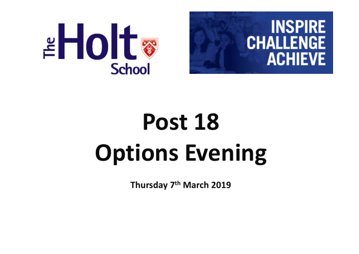 post 18 options evening