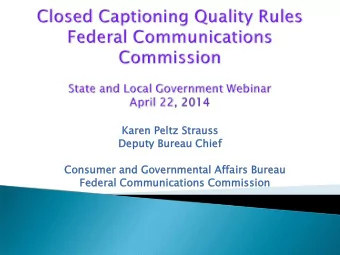 Kare  ren Pelt  eltz Stra  rauss  Deputy Bureau Chief  Consumer and Go  Governmental Affa  Affairs