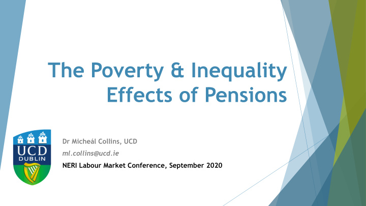 the poverty inequality effects of pensions