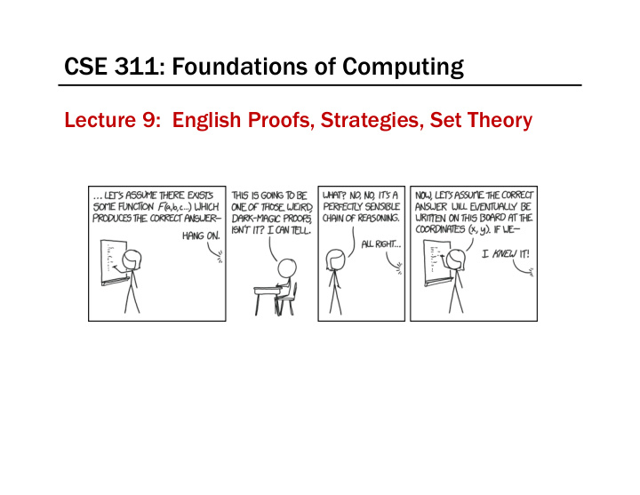 cse 311 foundations of computing