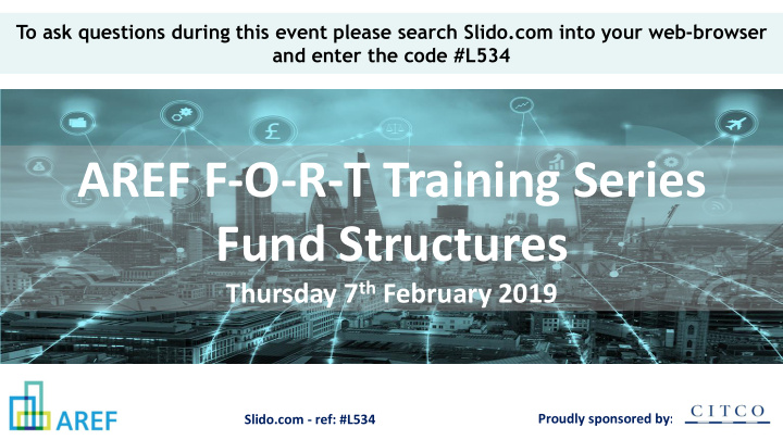 aref f o r t training series fund structures