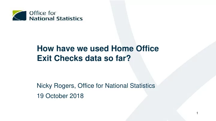 exit checks data so far
