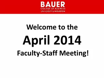 April 2014  Faculty-Staff Meeting!  Agenda  Approval of Last Meetings Minutes  New Staff