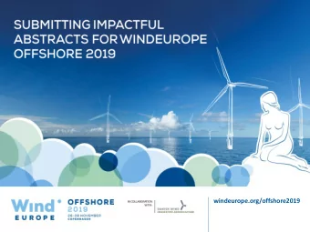 windeurope.org/offshore2019  Apr  May  Jun  Jul  Aug  Sep  Oct  Nov  Dec  Online progr.  Online