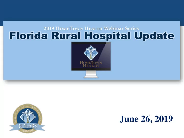june 26 2019 webinar information