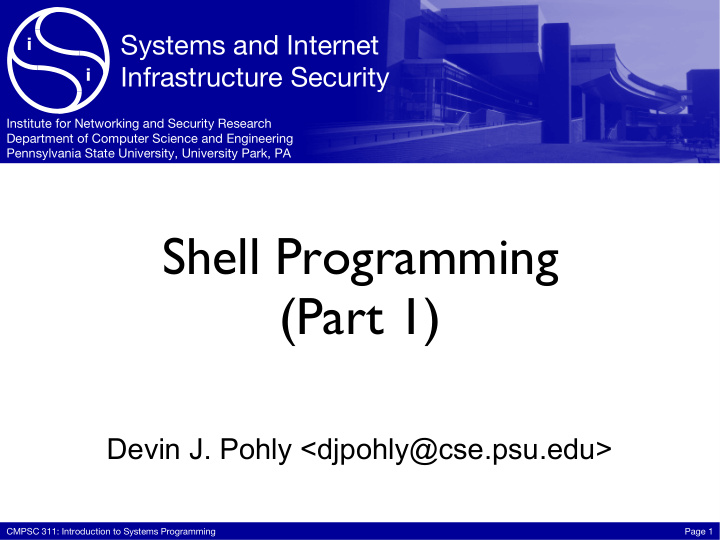 shell programming part 1