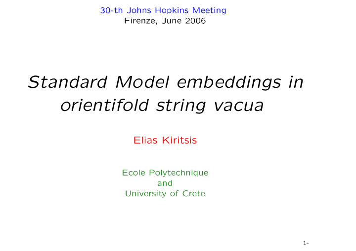 standard model embeddings in orientifold string vacua