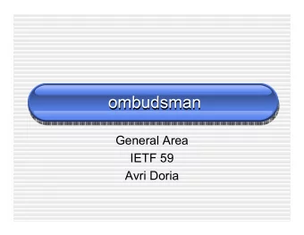 ombudsman  ombudsman  General Area  IETF 59  Avri Doria  basic definition  basic definition