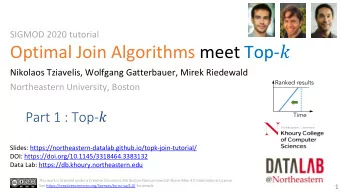 Optimal Join Algorithms meet Top-   Nikolaos Tziavelis, Wolfgang Gatterbauer, Mirek Riedewald