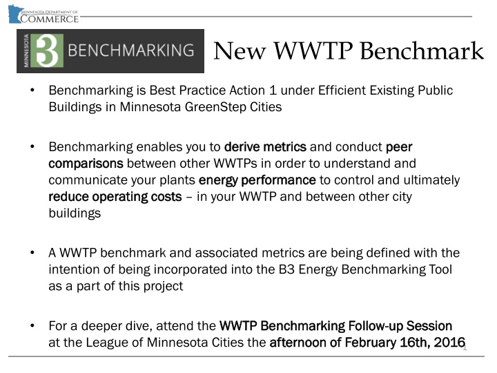 new wwtp benchmark