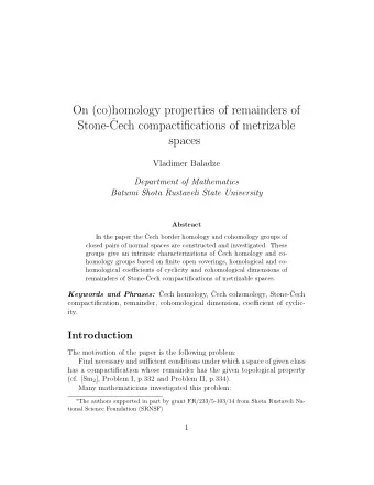 On (co)homology properties of remainders of  Stone-  Cech compactifications of metrizable  spaces