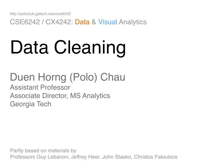data cleaning