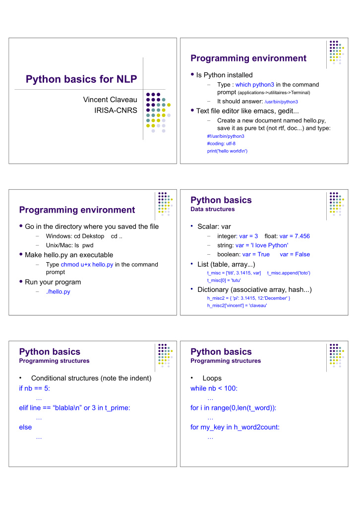 python basics for nlp