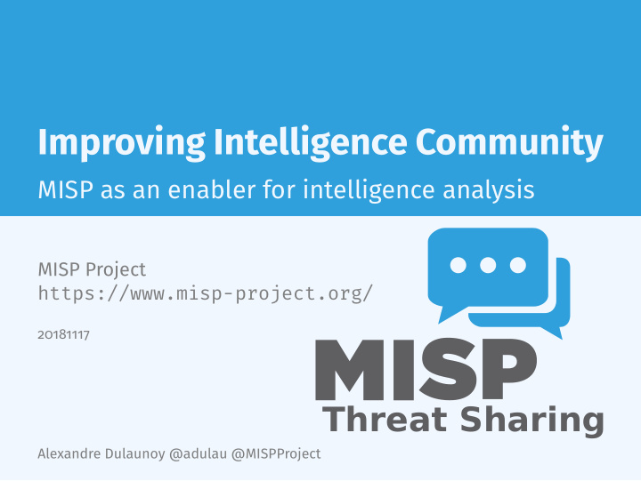 improving intelligence community