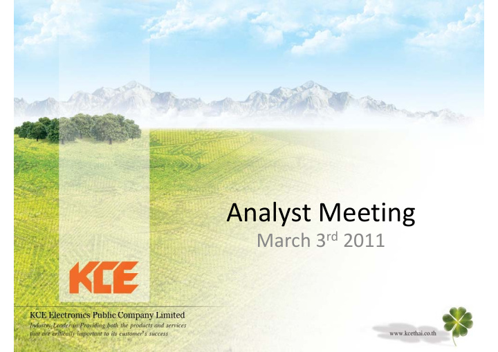 analyst meeting