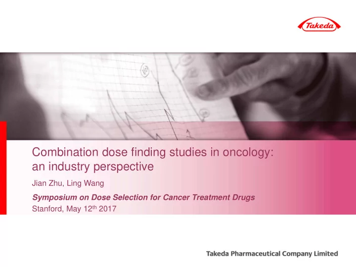 combination dose finding studies in oncology an industry